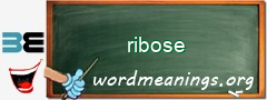 WordMeaning blackboard for ribose